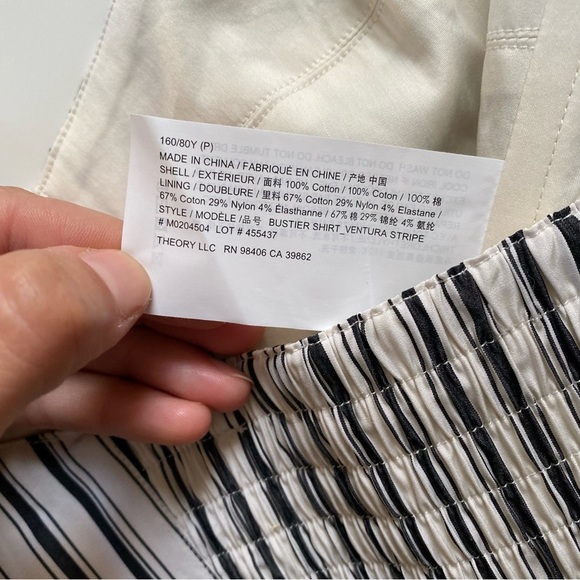 Theory Ventura Striped Bustier Cami size P - Picture 13 of 13